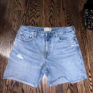 Everlane Light Blue Distressed the denim  Jean Shorts 30